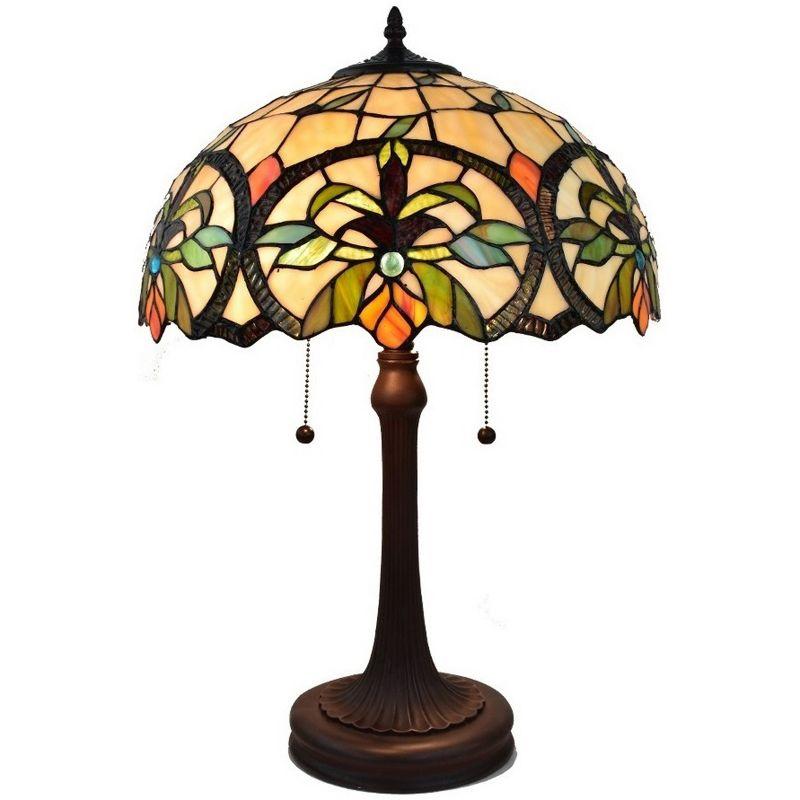 Amora Lighting Tiffany Style Multi-Color Table Lamp 23" Tall