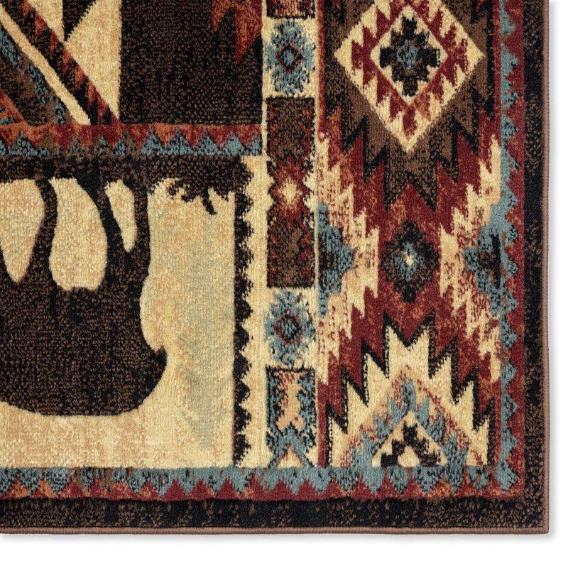 Home Dynamix Buffalo Southwest Lodge Moose Area Rug