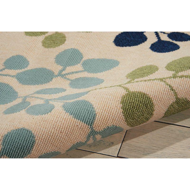 Nourison Caribbean Ivory Indoor/Outdoor Area Rug CRB01 3'11" x 5'11"