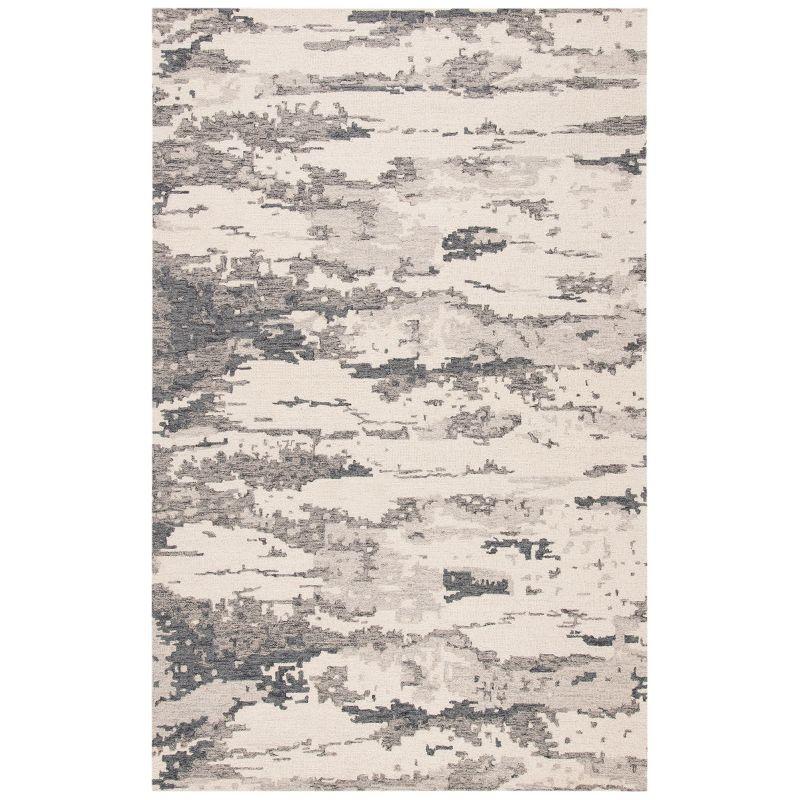 Abstract ABT465 Handmade Indoor Accent Rug - Charcoal/Ivory - 3'x5' - Safavieh
