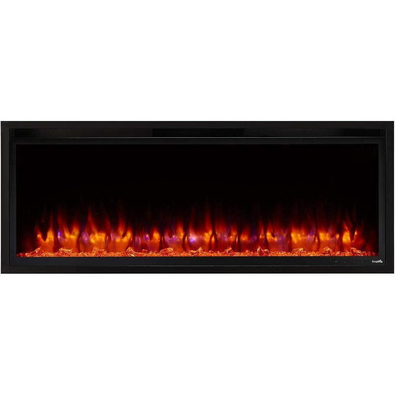 SimpliFire Allusion Platinum Wall Mount Electric Fireplace