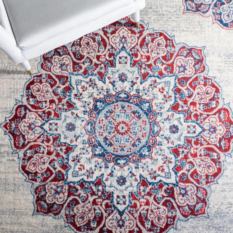 Brentwood BNT802 Power Loomed Area Rug - Grey/Ivory - 9'x9' - Safavieh.