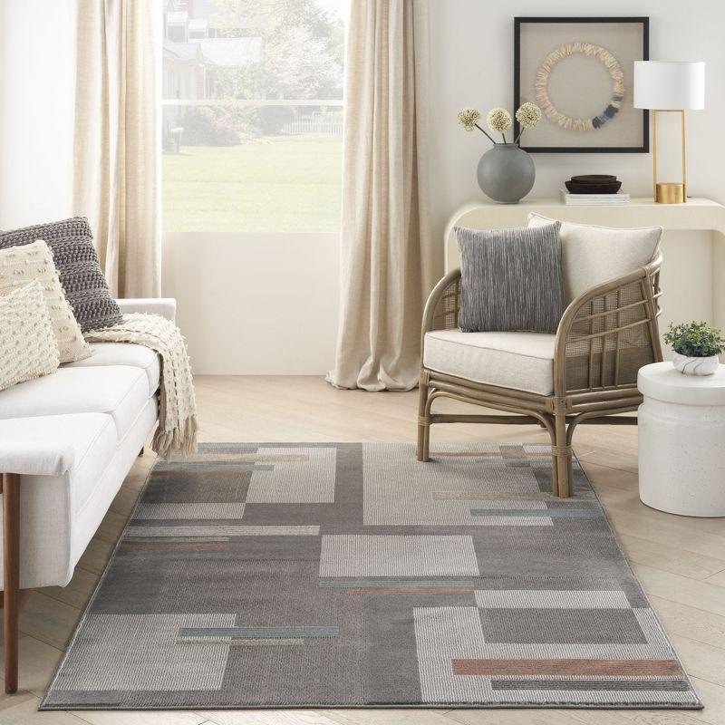 Nourison Thalia Modern Mid- Century Color Block Indoor Rug