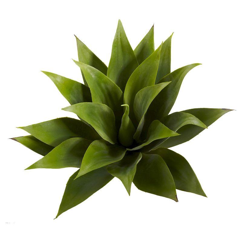 Nearly Natural 17" Agave Succulent Plant (Set of 2): Indoor Faux Flora, Iron & Plastic Material