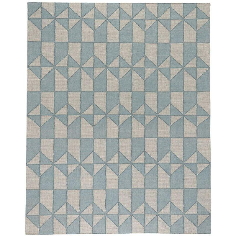 Ojai Blue Hand Loom Knotted Cotton Rug