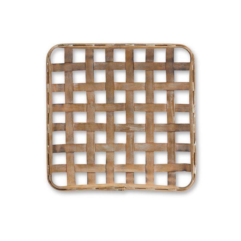 Melrose Square Bamboo Basket Tray (Set of 2)