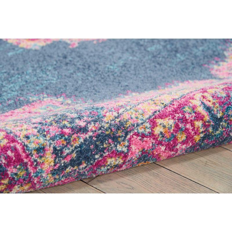 Nourison Passion Medallion Bohemian Indoor Rug Blue 5'3" x 7'3"