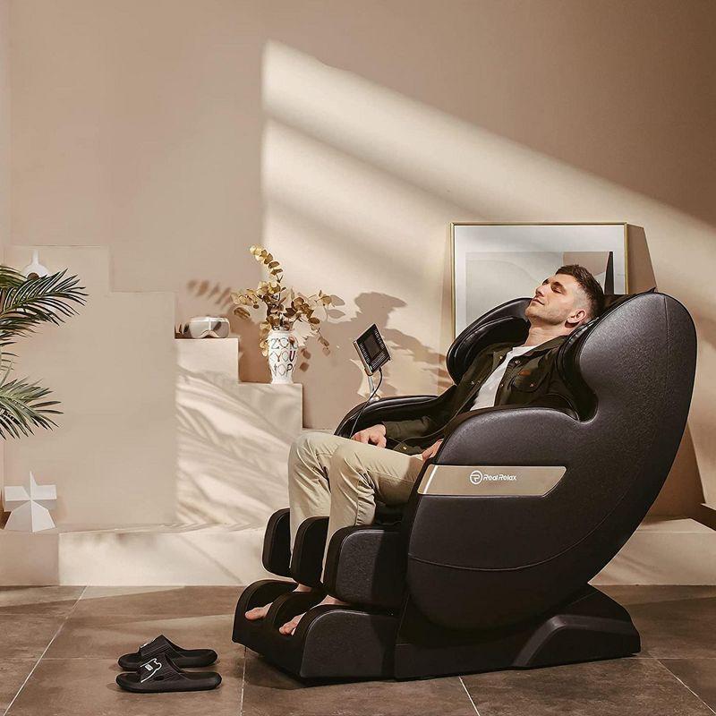REALRELAX Favor-03 ADV Full Body Zero Gravity with Shiatsu Massage Chair,Black