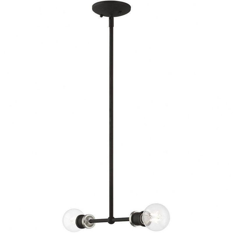 Livex Lighting Lansdale 2 - Light Chandelier in  Black/Brushed Nickel