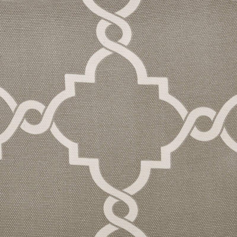 Fretwork Print Grommet Top Window Curtain Panel