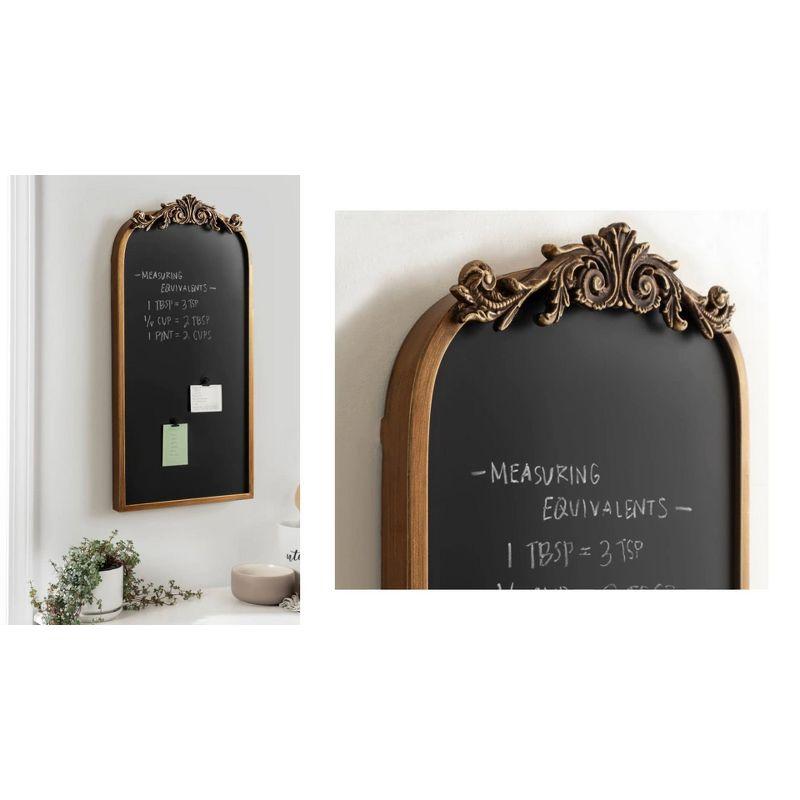 Arendahl Black Ornate Magnetic Chalkboard with Vintage Frame