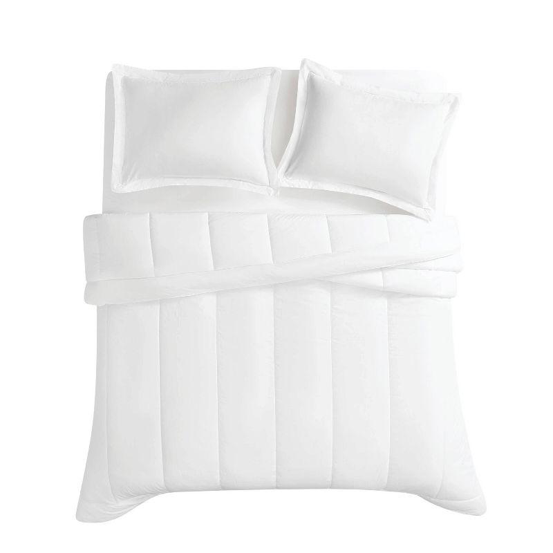 Brooklyn Loom 3pc King Oversized Percale Comforter Set White
