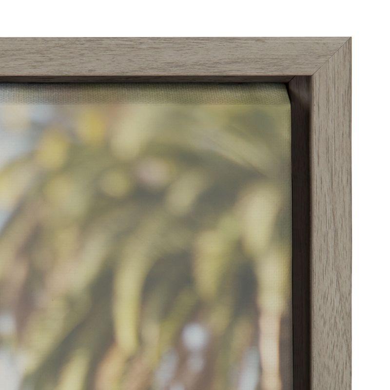 Kate and Laurel Sylvie LA California Palm Trees Framed Canvas by Laura Evans, 23x33, Gray