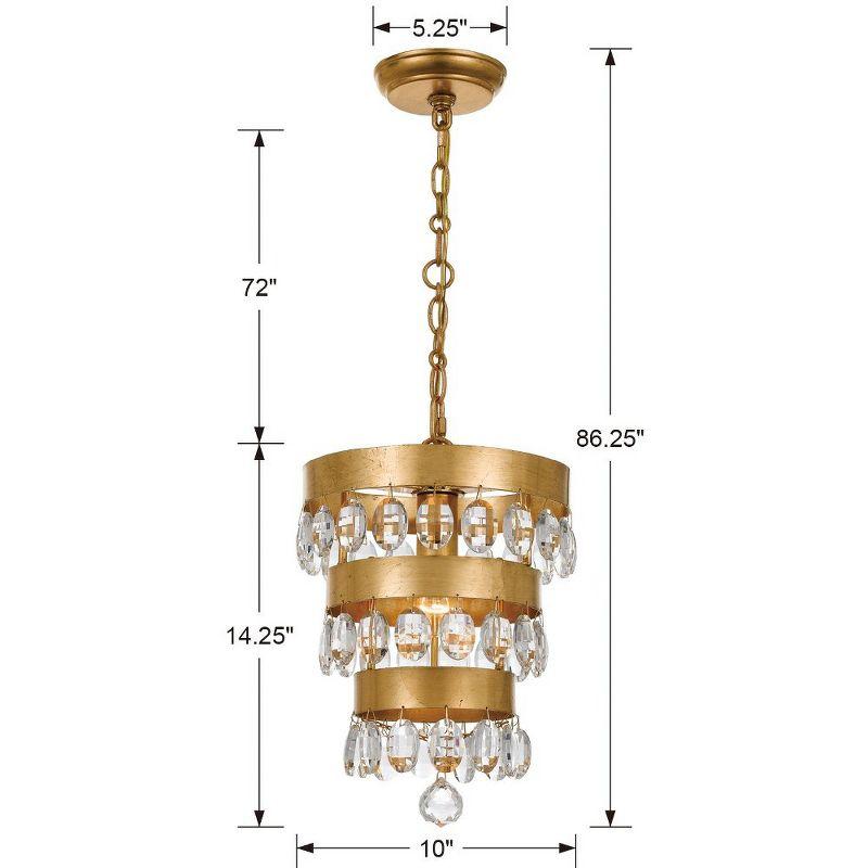 Crystorama Lighting Perla 1 - Light Chandelier in  Antique Gold