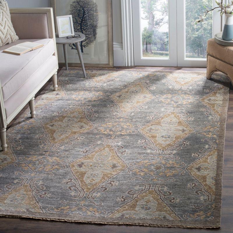 Izmir IZM124 Hand Knotted Area Rug - Charcoal/Taupe - 6'x9' - Safavieh
