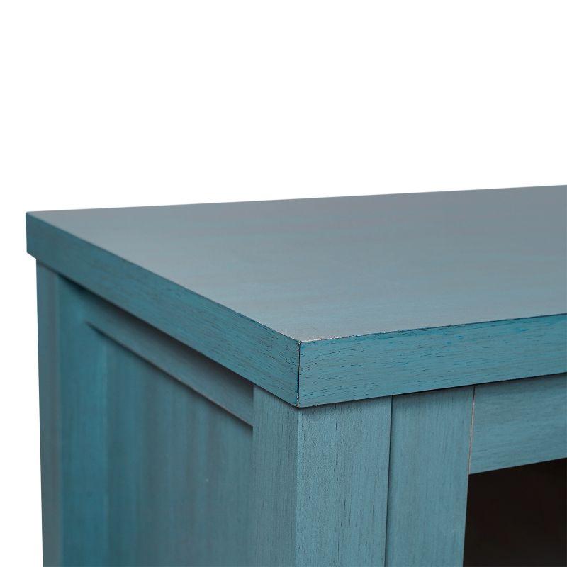 Flash Furniture 59" Engineered Wood Buffet Sideboard Storage Cabinet w/ 2 Drawers, Doors in Teal