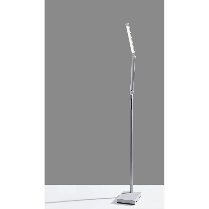 Lennox Floor Lamp (Includes LED Light Bulb) White - Adesso: Modern Standing Reading Light, ETL Listed, Touch Sensor