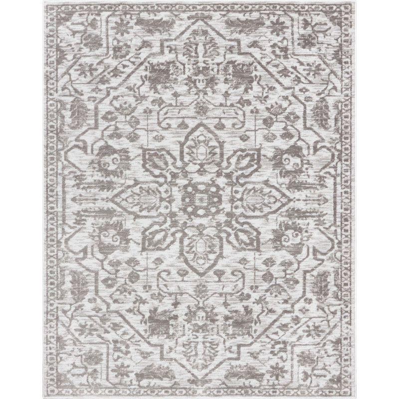 Well Woven Della Cream Vintage Medallion Pattern Area Rug 9x13 (9'3" x 12'6")