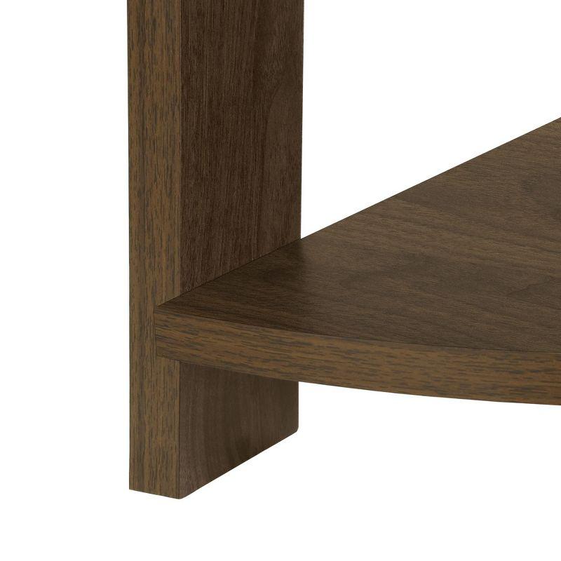 Monarch Specialties Bookshelf Bookcase Etagere Corner 5 Tier 72InchH Office Bedroom Laminate Walnut Contemporary Modern