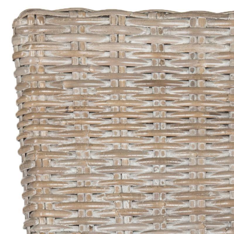 Ozias 19''H Wicker Dining Chair (Set of 2) - White Washed - Safavieh