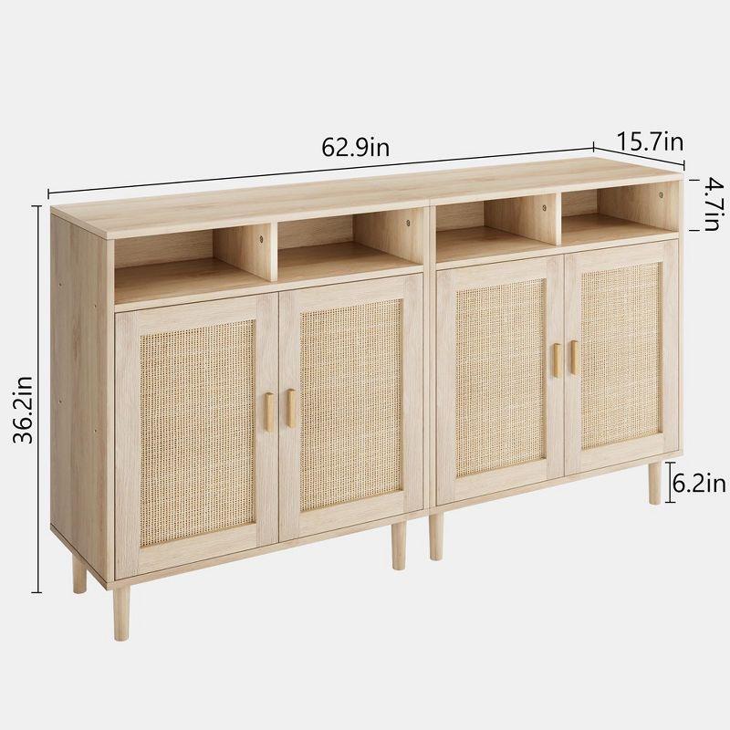 Set of 2 Sideboard Buffet Storage Cabinet