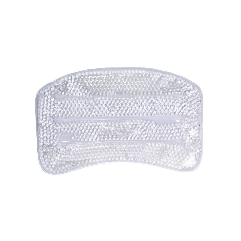 Clear Gel Beaded Bath Pillow with Suction Cups