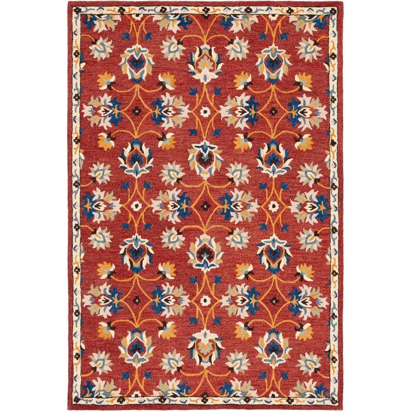 Micro-Loop MLP383 Hand Tufted Area Rug - Rust/Blue - 5'x8' - Safavieh.