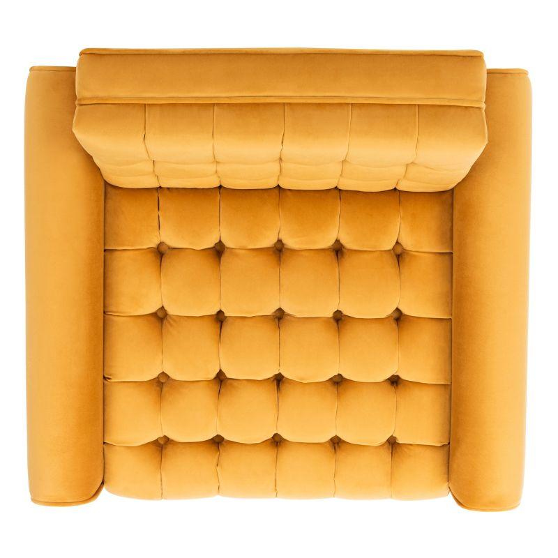 Amaris Tufted Accent Chair - ACH4503 - Marigold/Black - Safavieh