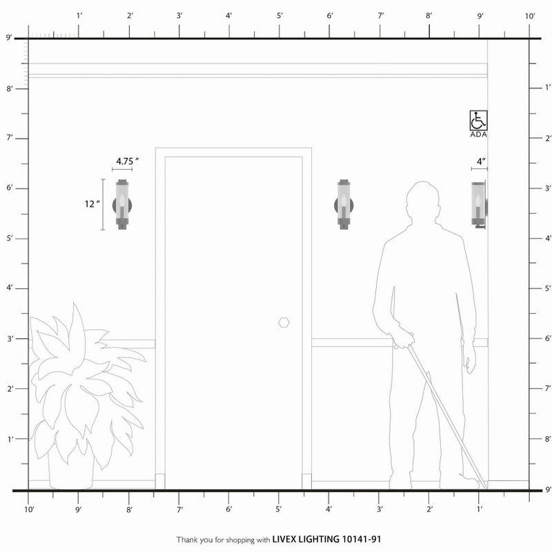 Livex Lighting Castleton 1 - Light Sconce in  Brushed Nickel