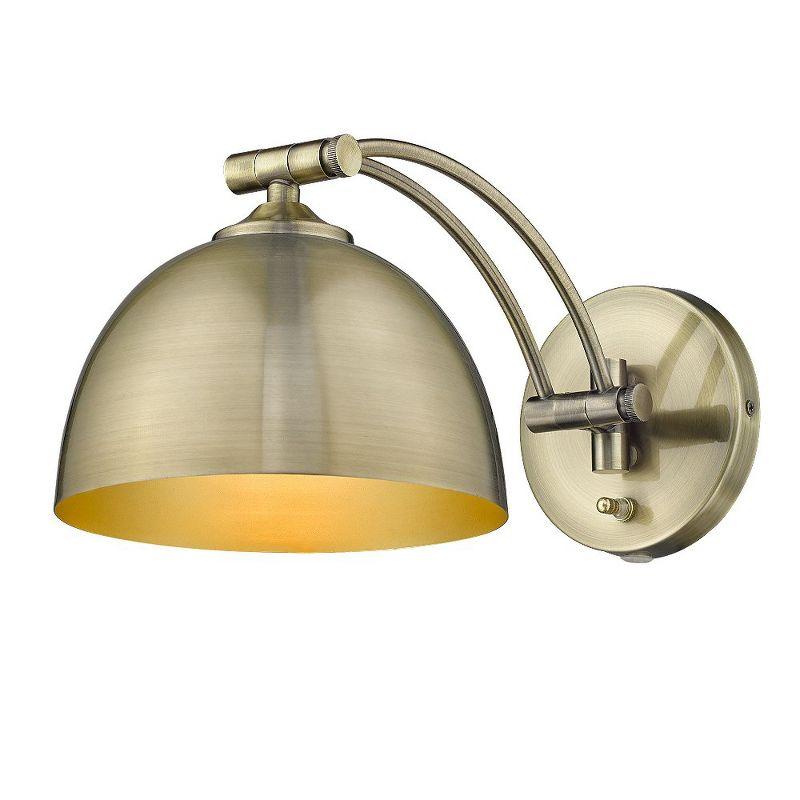 Black and Brass Adjustable Modern Wall Sconce