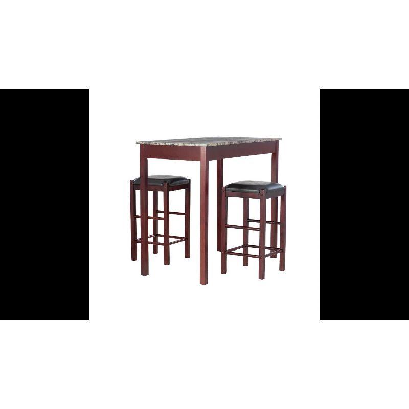 3pc Lancer Tavern Counter Height Table Dining Set - Linon