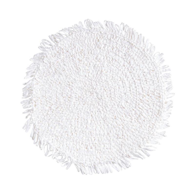 Kiri Collection 100% Paper Raffia No Pattern Round Placemat (Set of 4)