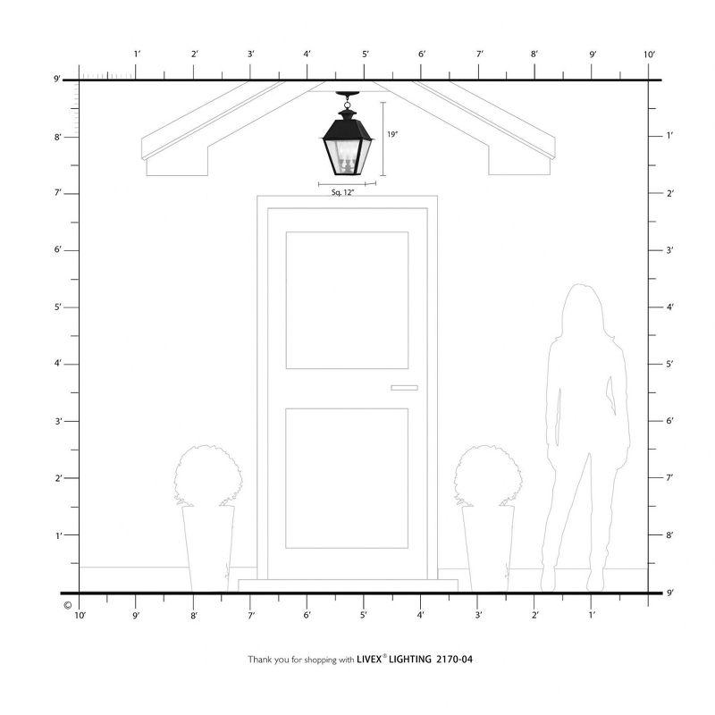 Livex Lighting Mansfield 3 - Light Pendant in  Black