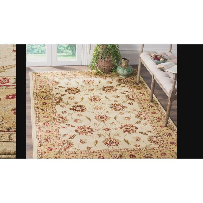 Elegant Ivory and Beige Tufted Floral Area Rug - 4' x 6'