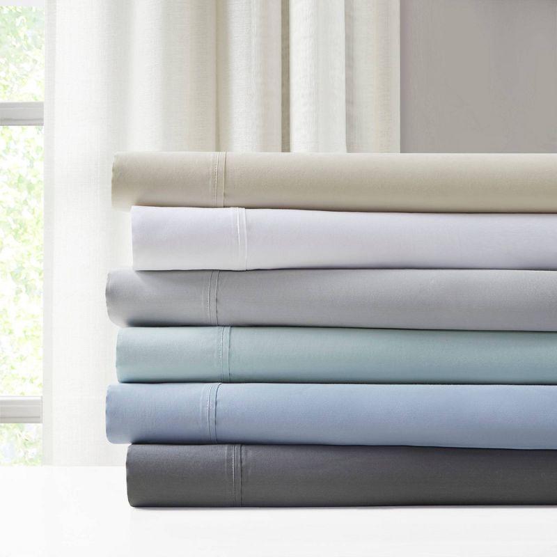 Ivory Queen Cotton Blend 4-Piece Sateen Sheet Set