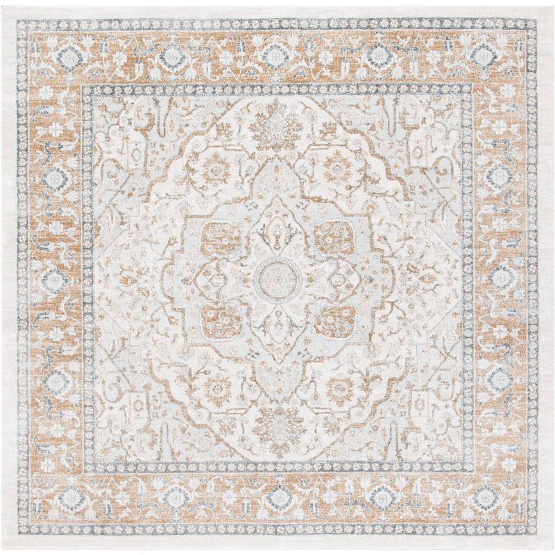 Isabella ISA936 Power Loomed Area Rug - Cream/Beige - 6'7"x6'7" - Safavieh