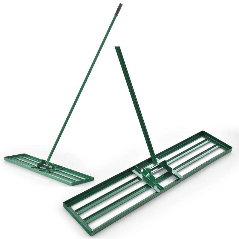 WELLFOR 36" Metal Ergonomic Lawn Leveling Hand Rake