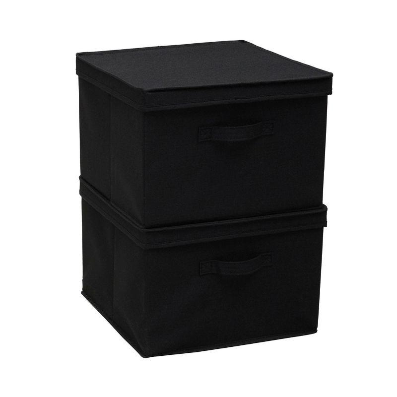 Household Essentials Household Essentials Wide Storage Box Fabric Bin (Set of 2)