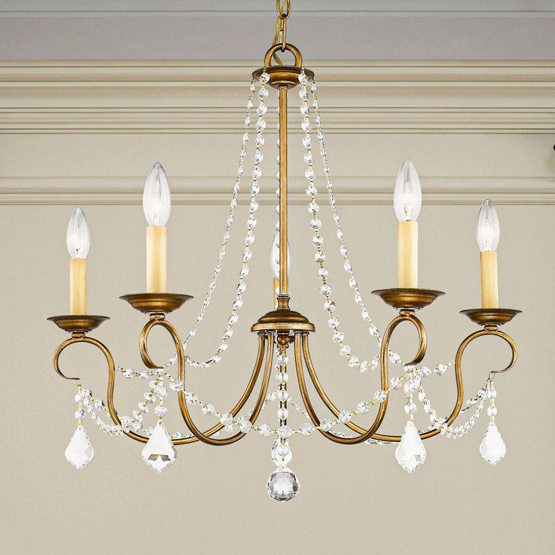 Livex Lighting Pennington 5 - Light Chandelier in  Antique Gold Leaf