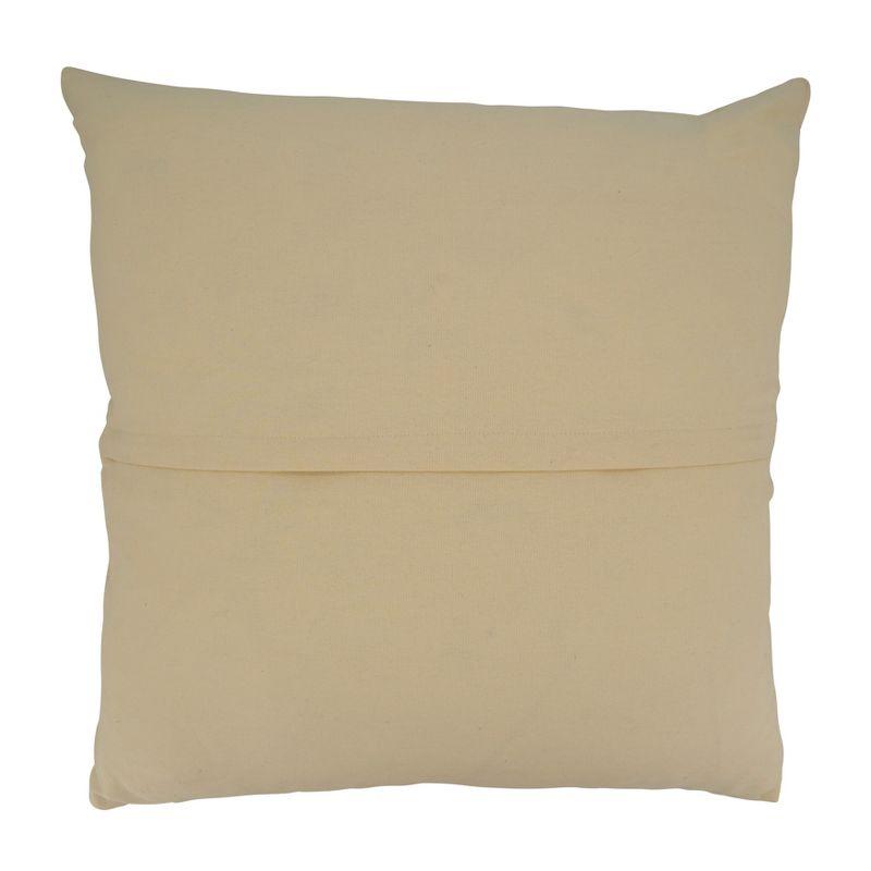 Saro Coralee Collection Striped Cotton Pillow Cover