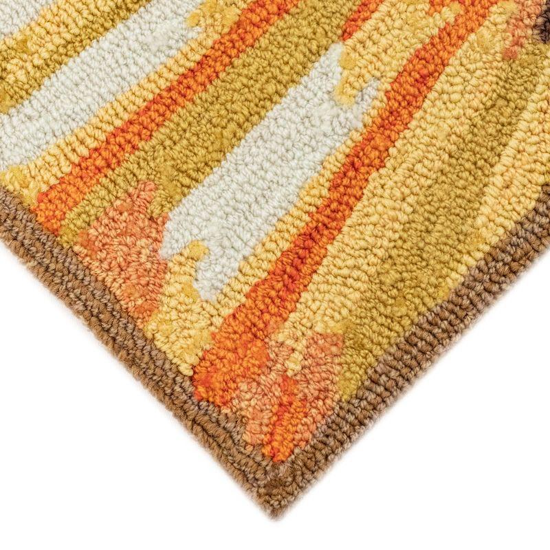 Liora Manne Frontporch Sunflower Indoor/Outdoor Rug Yellow 5' Round