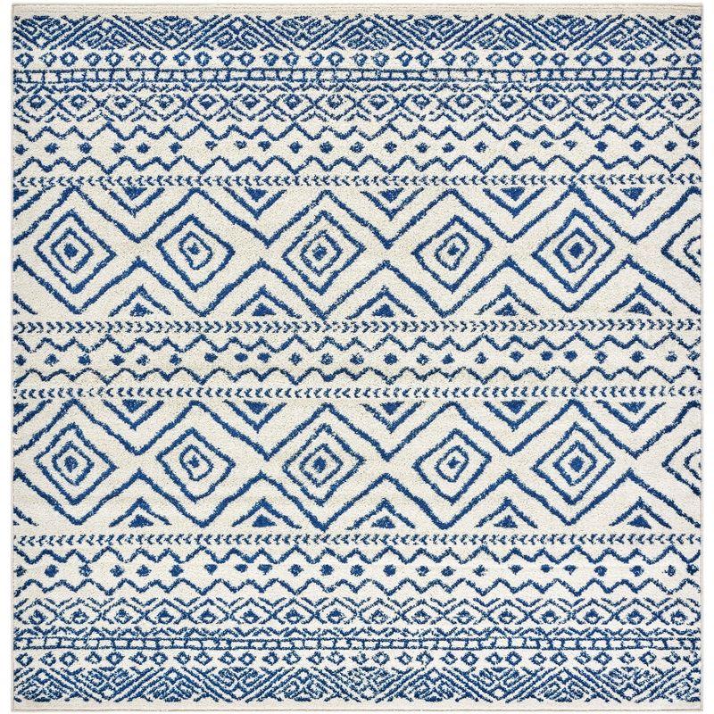 Tulum TUL267 Power Loomed Area Rug - Ivory/Navy - 3'x3' - Safavieh.