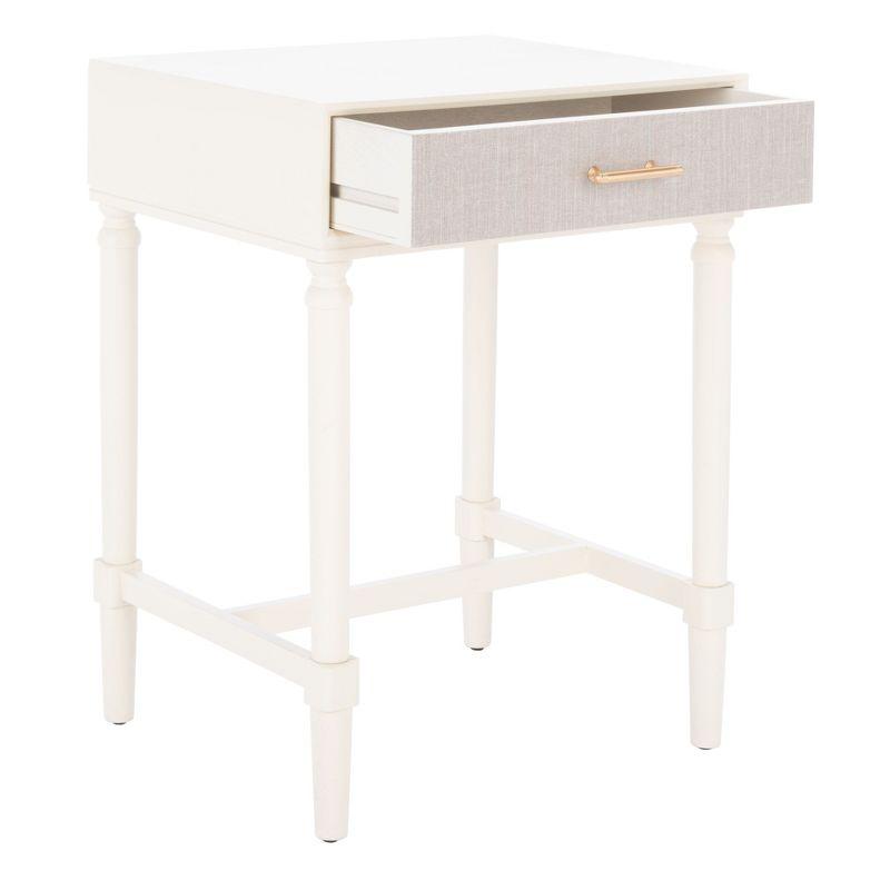 Estella 1 Drawerwith Accent Table - White - Safavieh.
