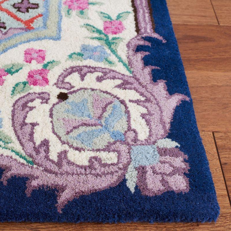 Bellagio BLG535 Hand Tufted Area Rug - Navy/Ivory - 5'x8' - Safavieh.