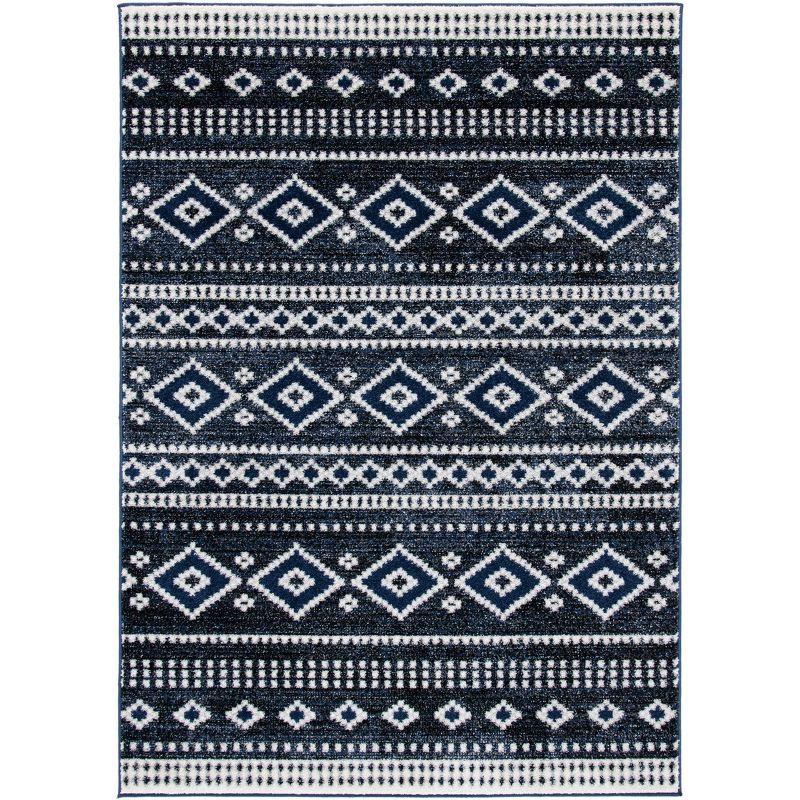 Ivory Elegance 54" Synthetic Hand-Knotted Easy-Care Area Rug