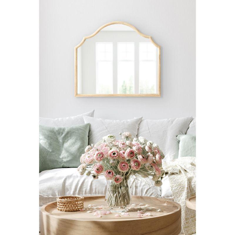 Kate & Laurel All Things Decor 32"x28" Leanna Wood Arched Mirror