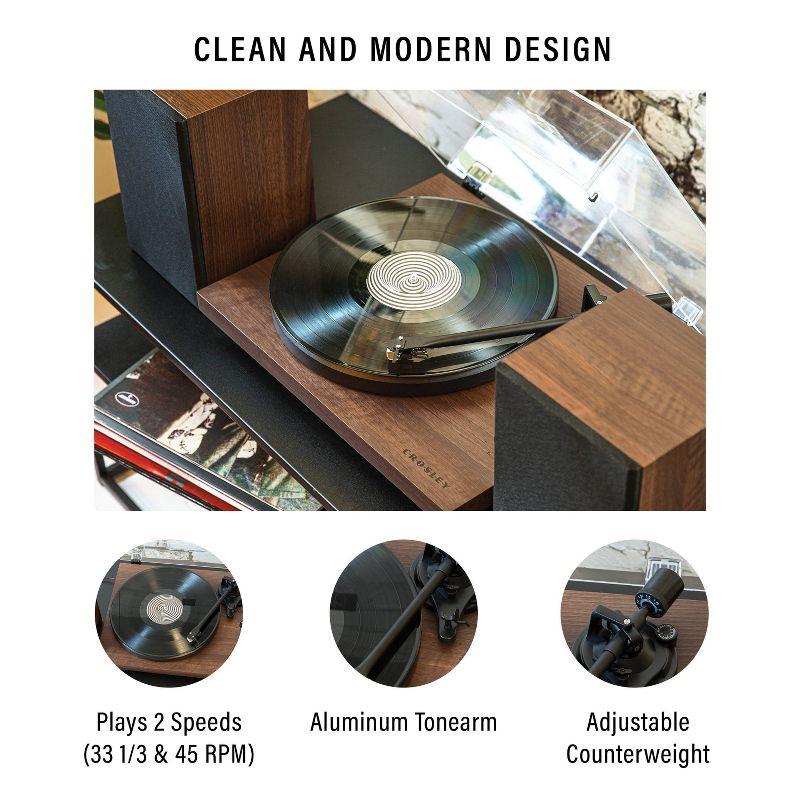 Crosley C62 Record Player & Speakers Shelf System