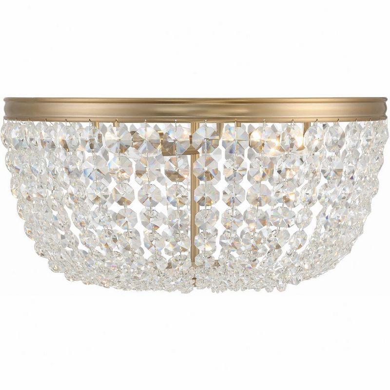 Nola Vibrant Gold 5-Light Crystal Flush Mount