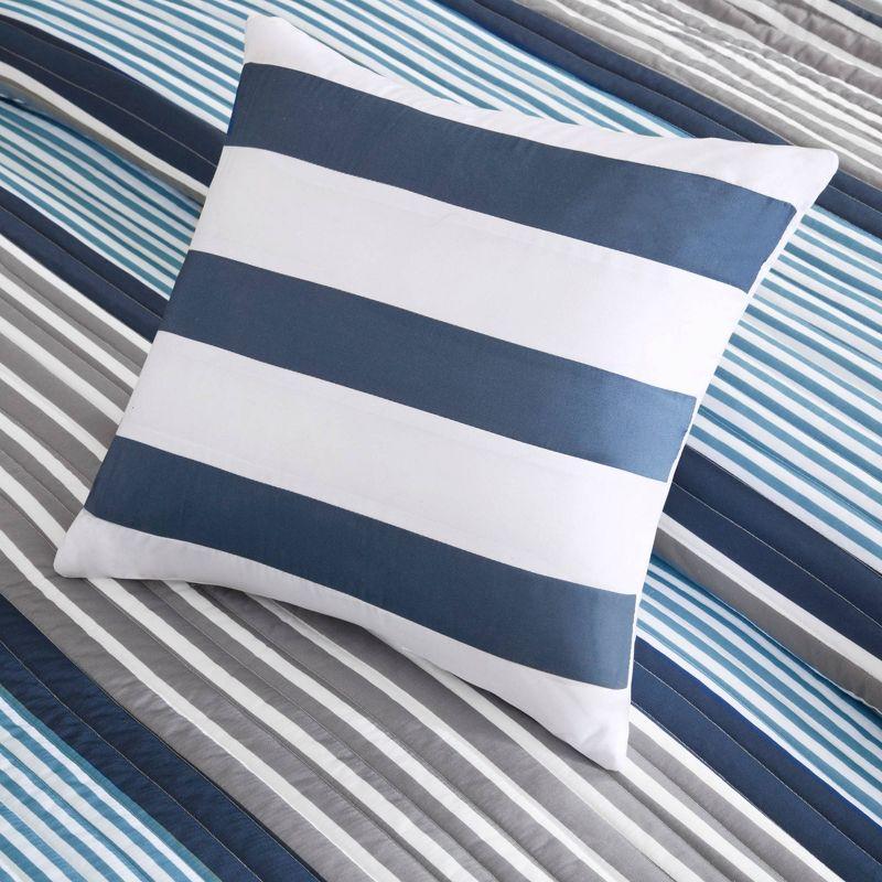 Paul Striped Coverlet Set with Throw Pillows