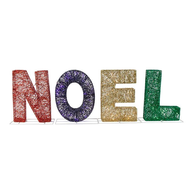 Northlight Seasonal 46" LED Lighted Traditional Colored 'Noel' Outdoor Christmas Decoration